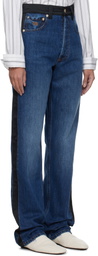 Wales Bonner Blue & Black Echo Jeans