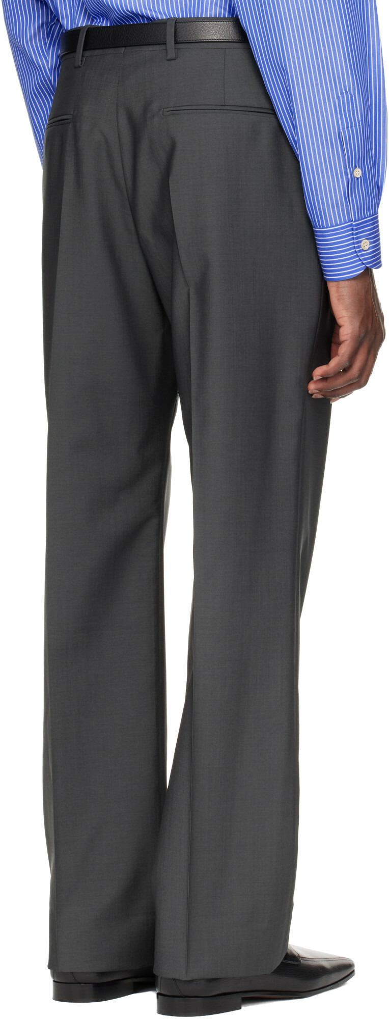 Valentino Gray Wool Trousers