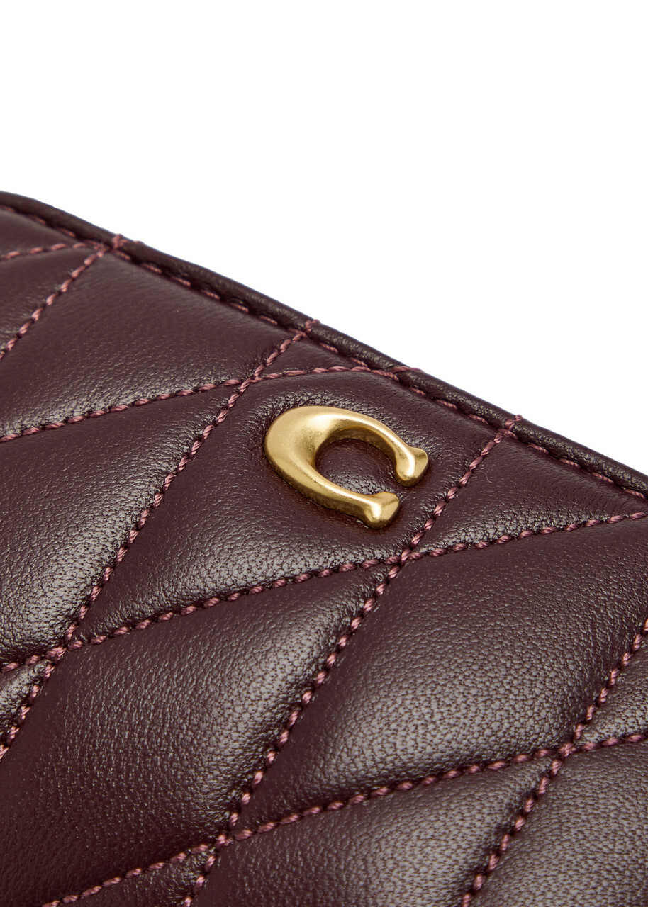 Coach Pillow Quilted Leather Wallet - Purple - One Size