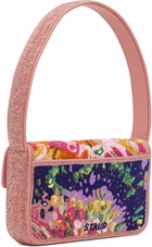 Staud Pink Tommy Beaded Bag