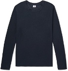 NN07 - Clive Waffle-Knit Cotton and Modal-Blend T-Shirt - Navy