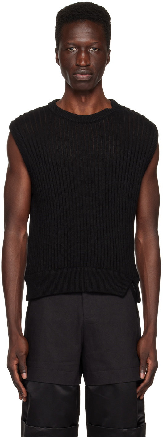 SPENCER BADU Black Striped Vest