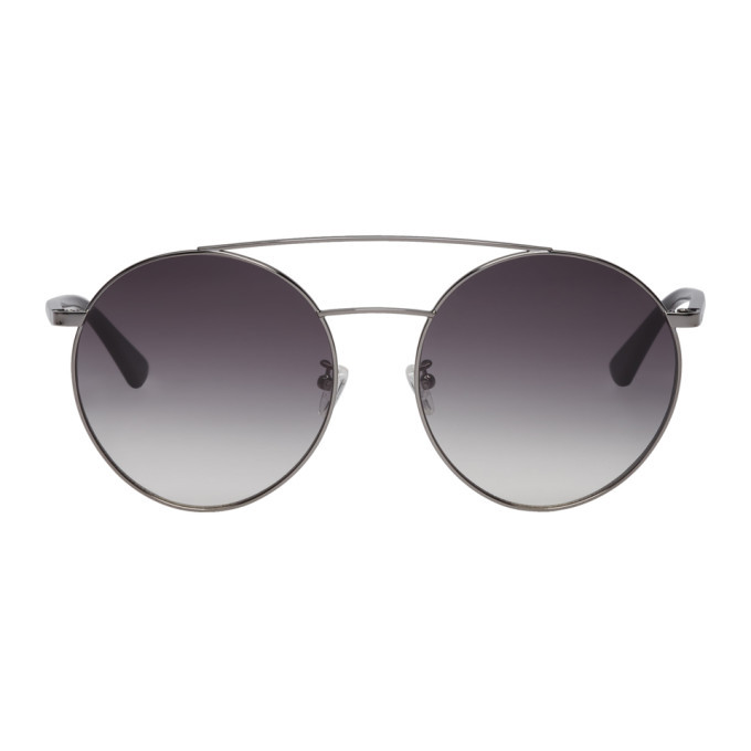 McQ Alexander McQueen Silver Round Sunglasses McQ Alexander  display picture 2