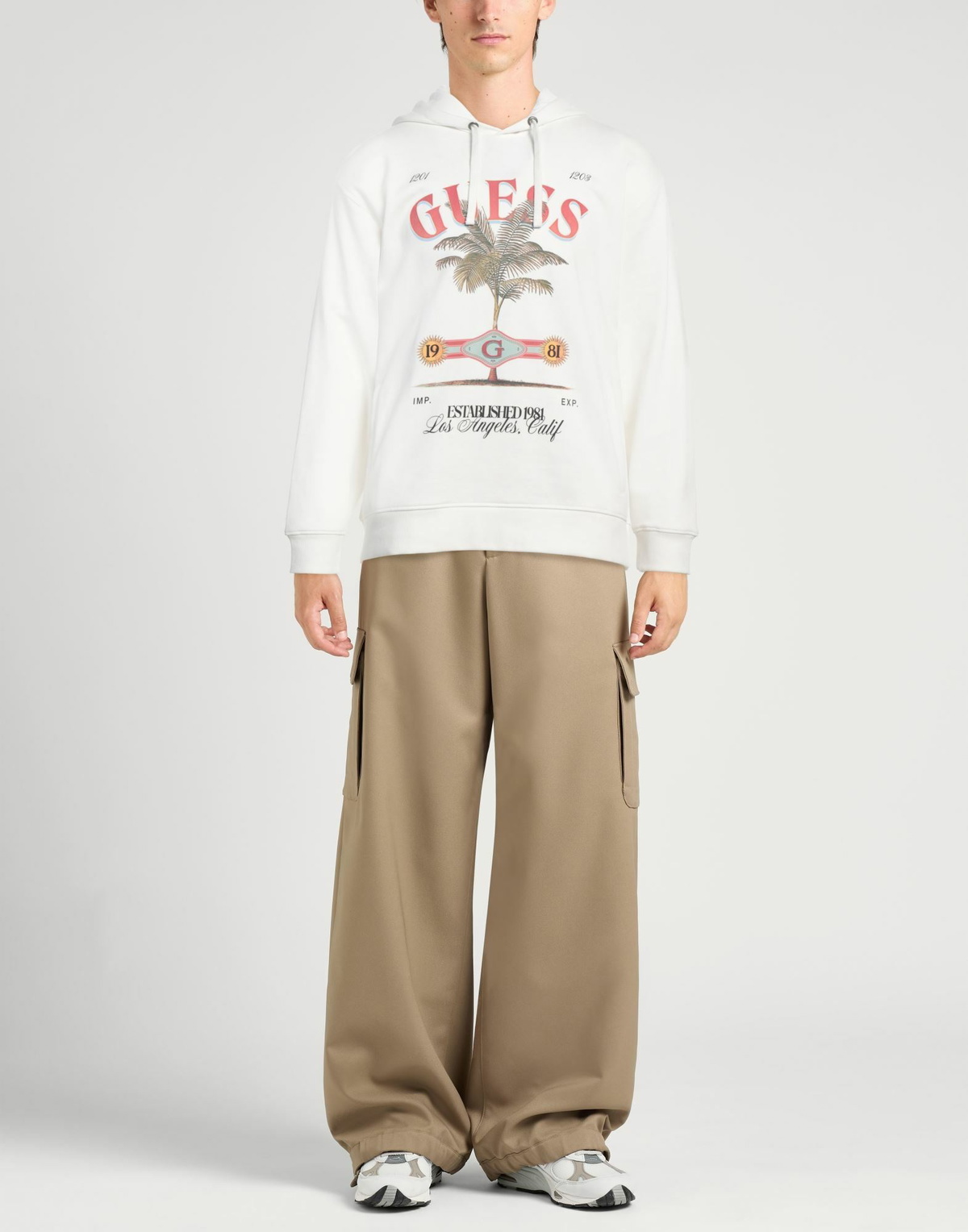 Guess Mens Sweatshirt in White