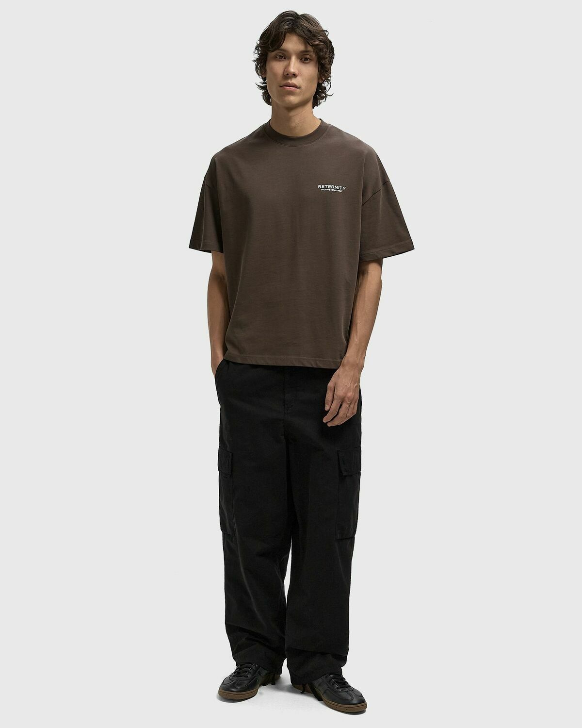 Reternity CREATIVE DEPT T-SHIRT Brown Mens Shortsleefe