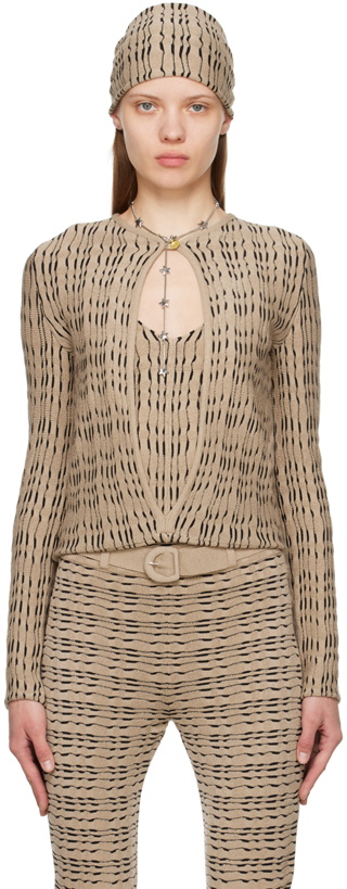 Photo: Conner Ives Beige Layered Blouse