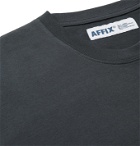 AFFIX - Canvas-Panelled Cotton-Jersey T-Shirt - Gray
