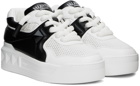 Valentino Garavani White & Black Low-Top One Stud XL Sneakers