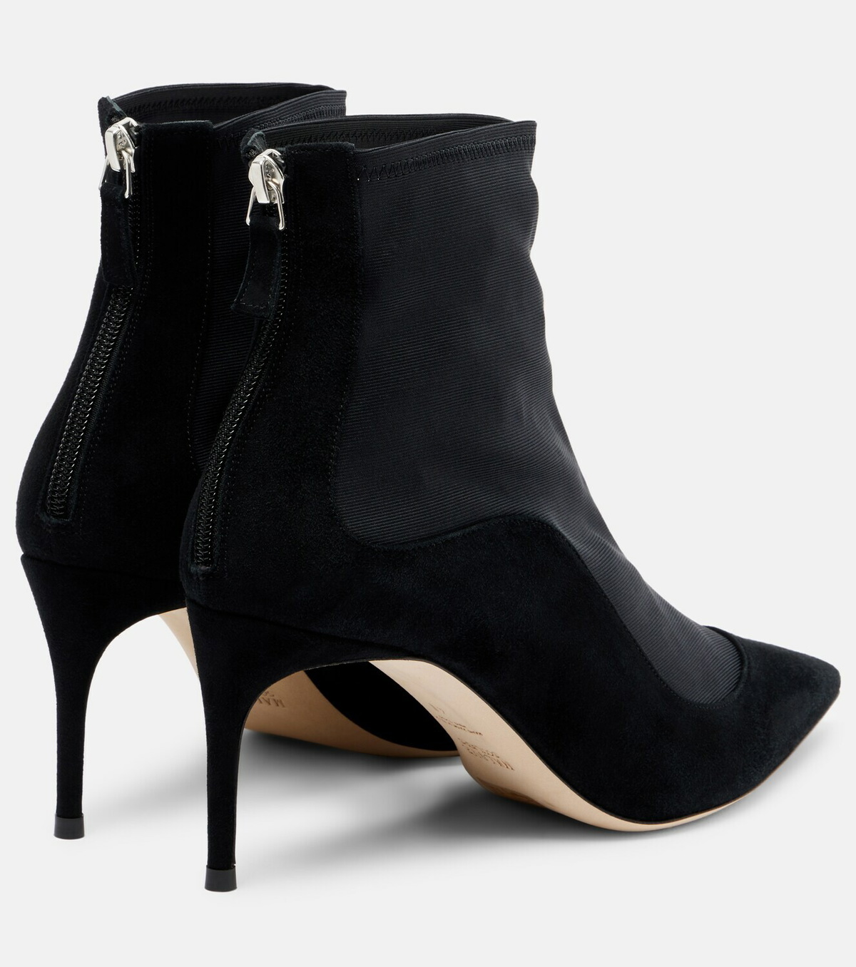 Malone Souliers Elisa 70 suede-trimmed ankle boots