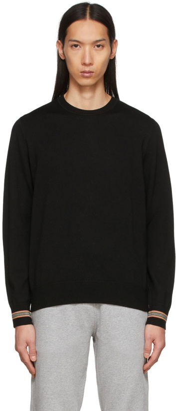 Photo: Burberry Black Icon Stripe Sweater