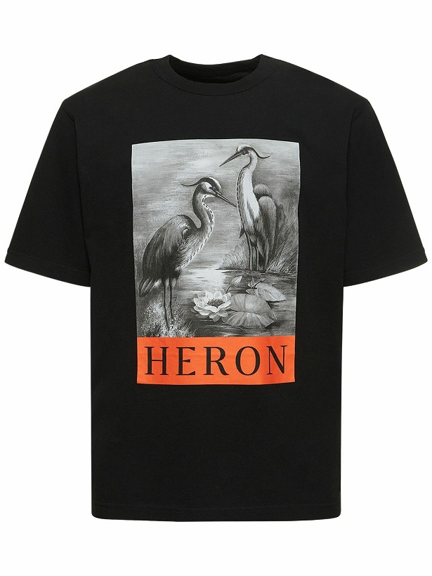 Photo: HERON PRESTON Heron Print Cotton Jersey T-shirt