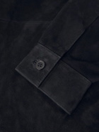 Officine Générale - Julien Camp-Collar Suede Overshirt - Blue