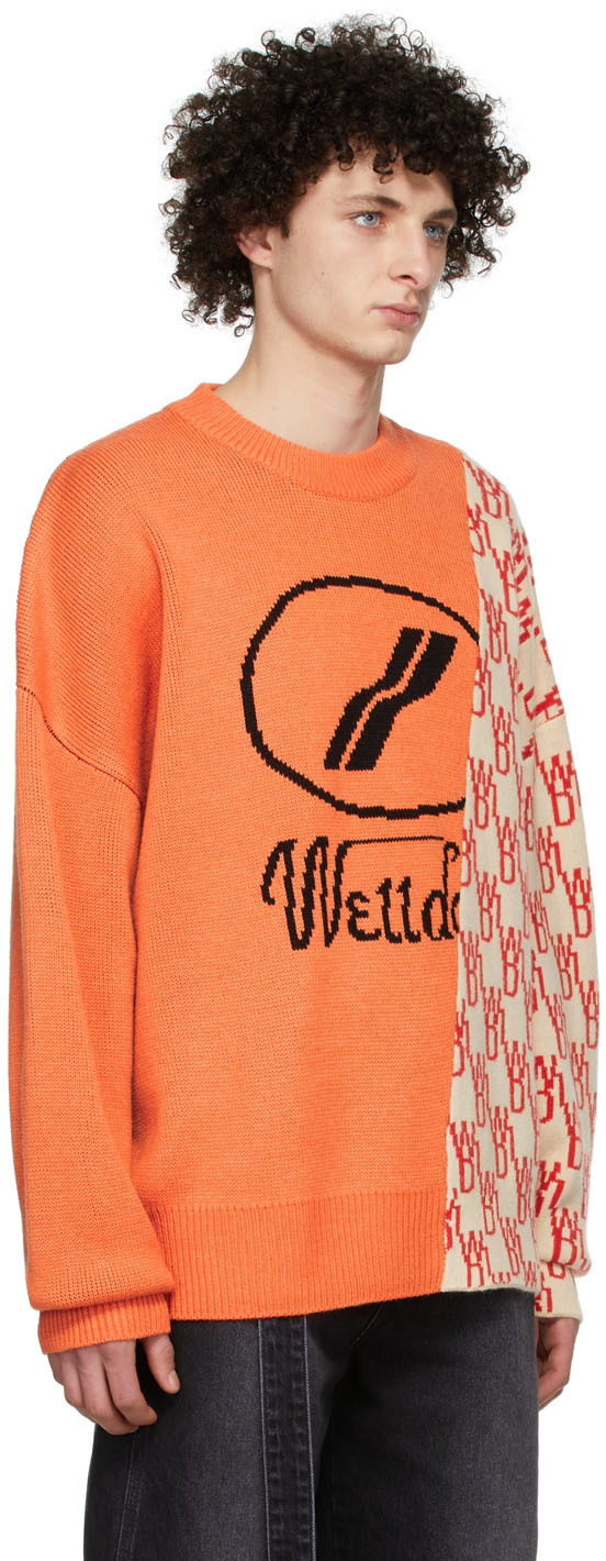 【WE11DONE】WD1 GRAPHIC LOGO SWEATER ニット We11done Orange WD1 Graphic Mix Logo Sweater We11done