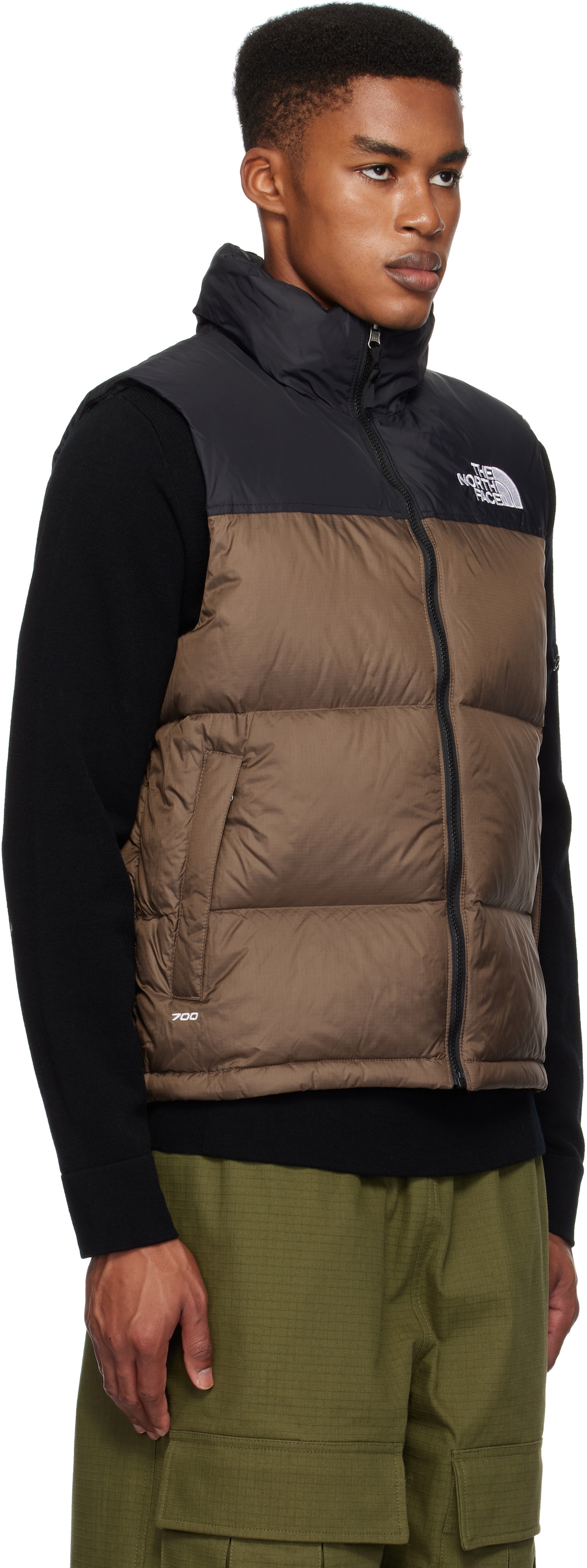 The North Face Brown & Black 1996 Retro Nuptse Down Vest The North