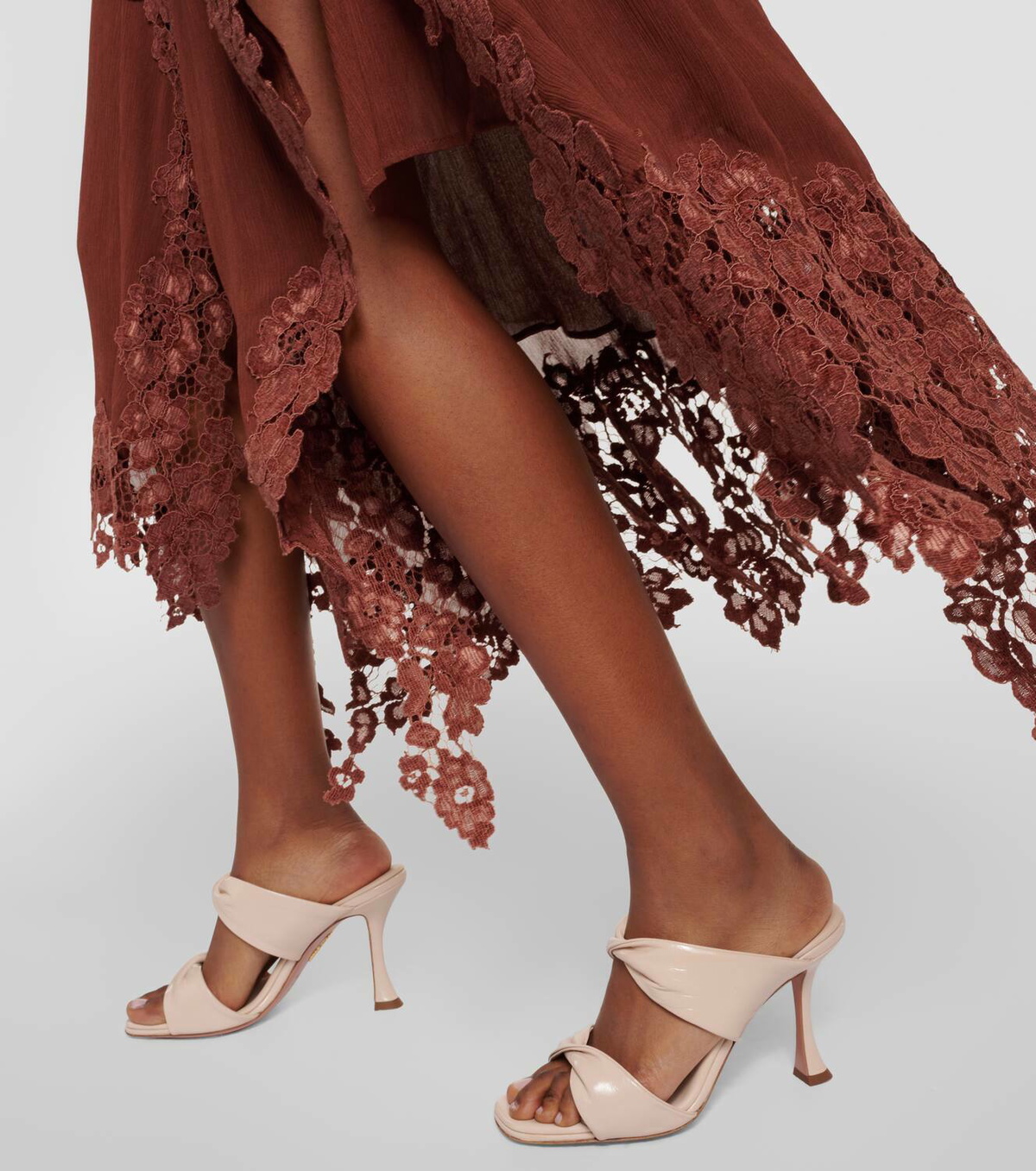 Aquazzura Twist 95 leather mules