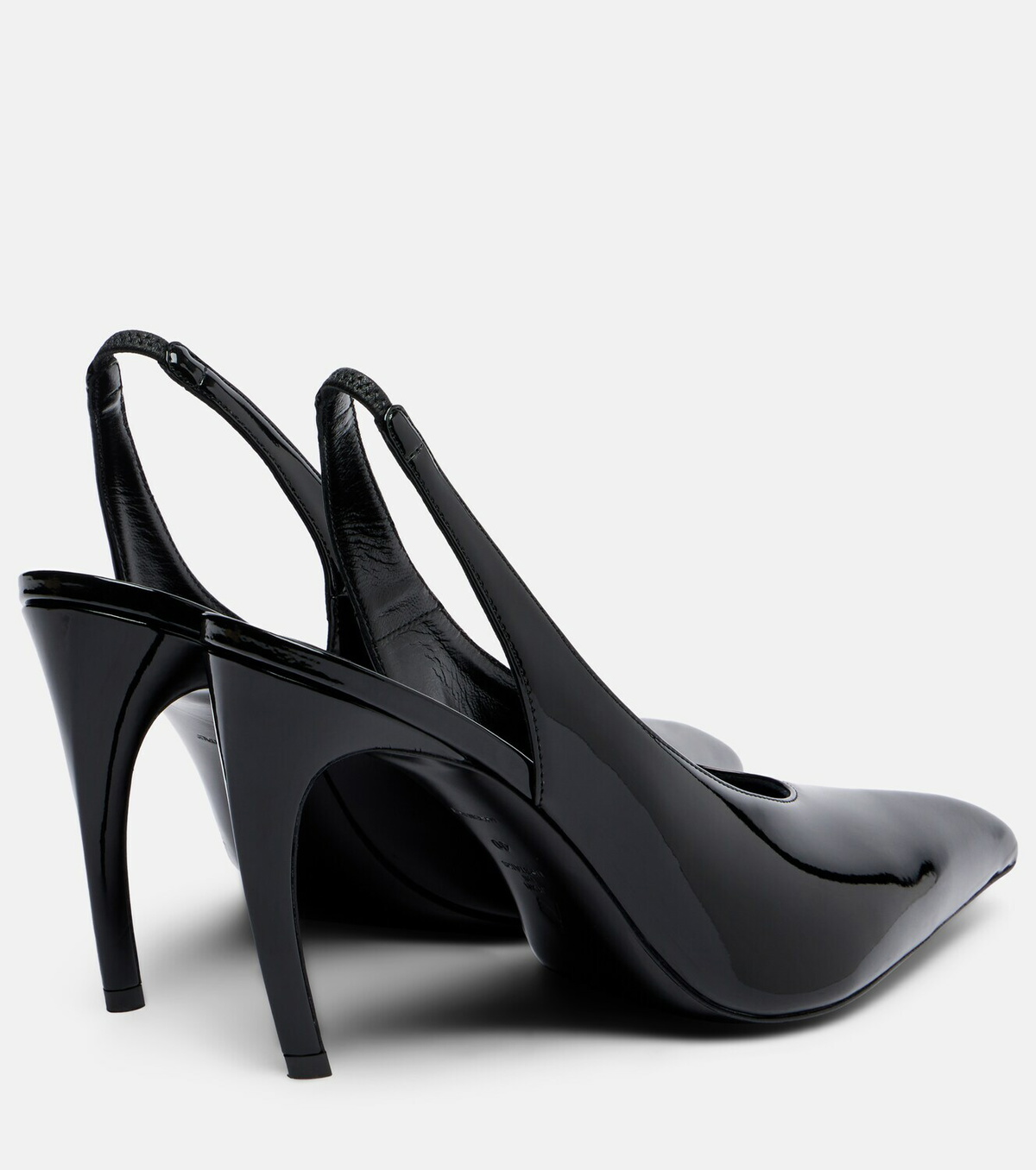 The Attico Viper leather slingback pumps