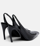 The Attico Viper leather slingback pumps