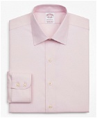Brooks Brothers Men's Stretch Madison Relaxed-Fit Dress Shirt, Non-Iron Royal Oxford Ainsley Collar | Pink