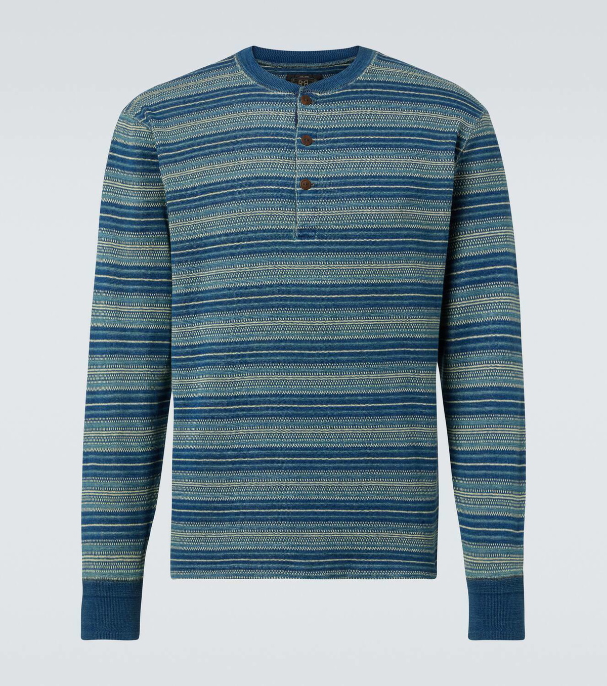 RRL Cotton jacquard Henley shirt RRL