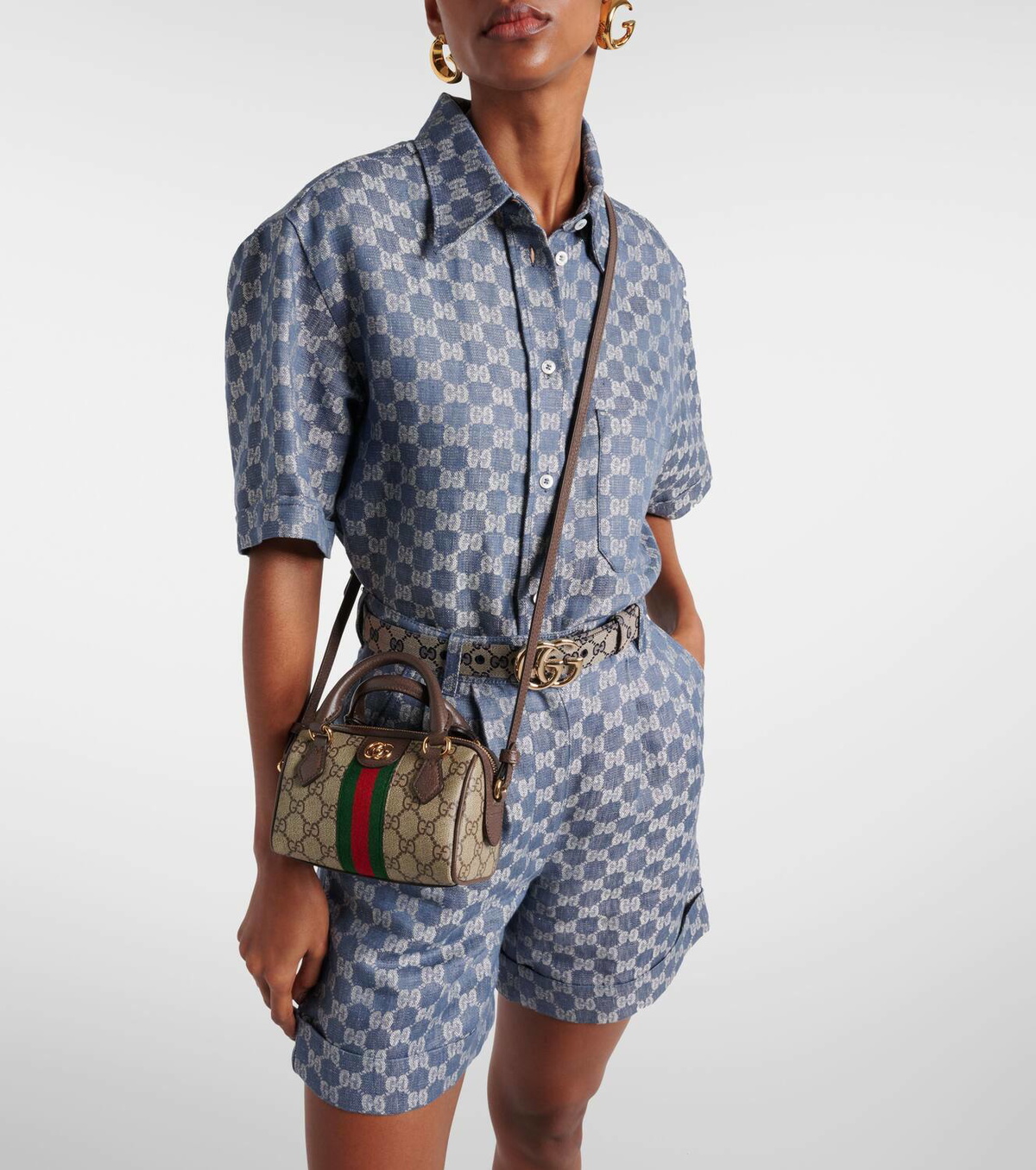 【関税&送料込】Gucci Ophidia Mini Crossbody Bag Ophidia mini bag in beige and ebony Supreme | GUCCI® US