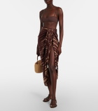 Anna Kosturova Tie-dye silk beach cover-up