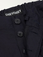 Casey Casey - Snow Tapered Cotton and Linen-Blend Trousers - Blue