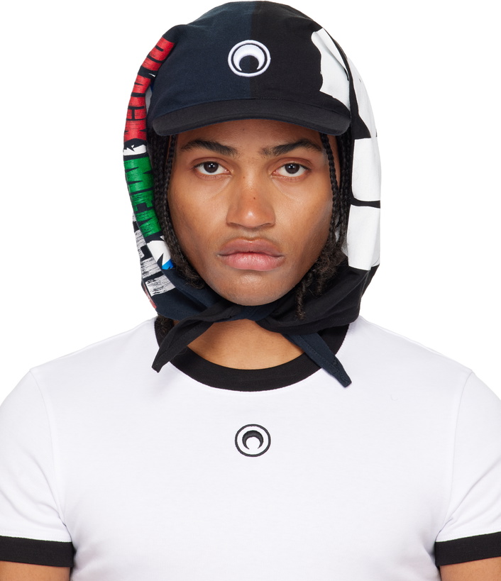 Photo: Marine Serre Regenerated Graphic T-shirts Veiled Cap