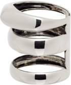 Alexander McQueen Silver Stacked Ring