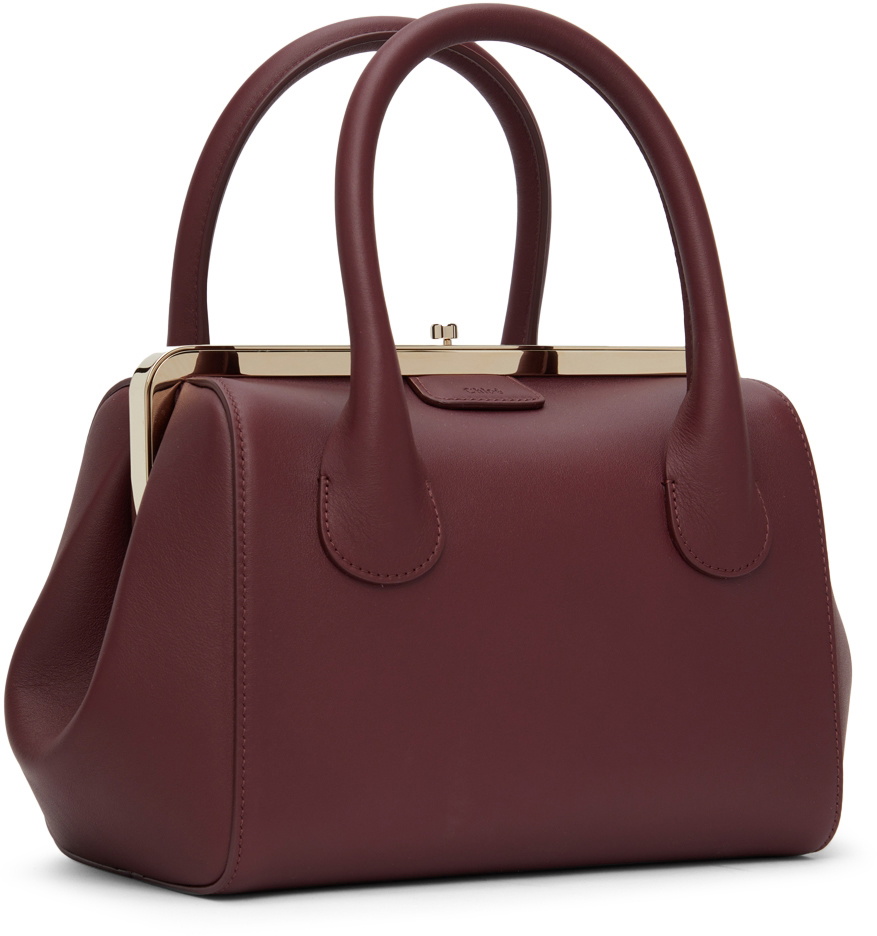 Chloé Burgundy Small Joyce Frame Top Handle Bag