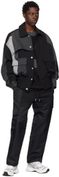 Feng Chen Wang Black Paneled Cargo Pants