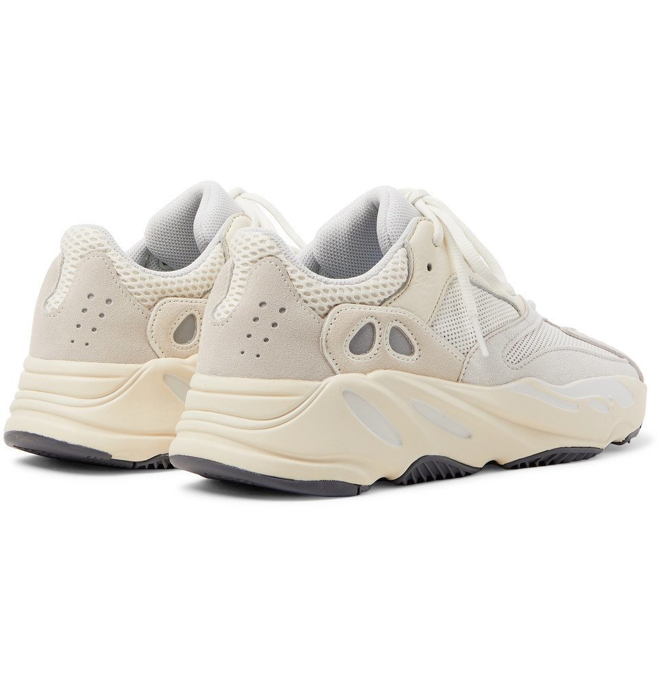 adidas Originals - Yeezy Boost 700 Suede, Leather and Mesh Sneakers - Off- white adidas Originals