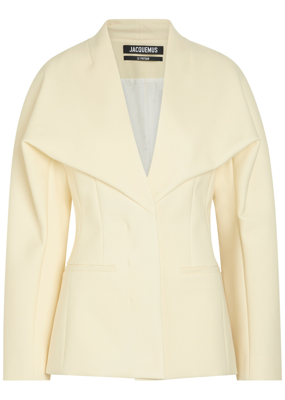 Jacquemus La Veste Chale Crepe Blazer Off White