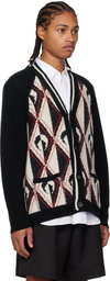 Marine Serre Black Jacquard Cardigan