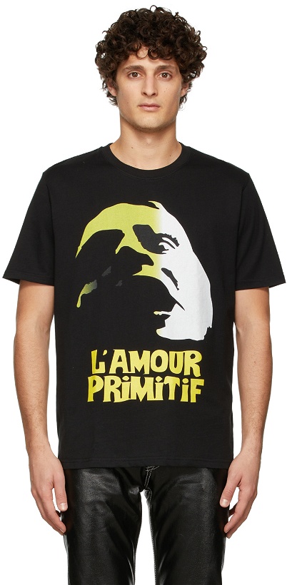 Photo: Wekaforé SSENSE Exclusive Black Print 'L'Amour Primitif' T-Shirt