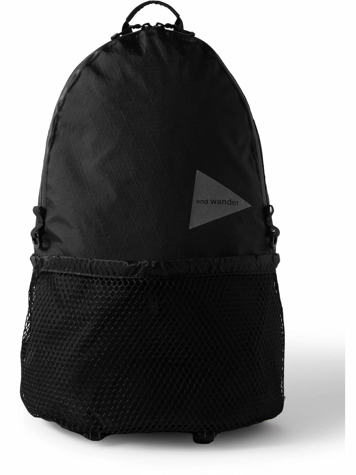 And Wander, Mesh-Trimmed Logo-Print Ripstop Backpack