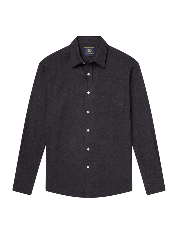 Photo: Portuguese Flannel - Teca Brushed Cotton-Twill Shirt - Gray