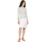 FLORE FLORE White Marie Midi Skirt