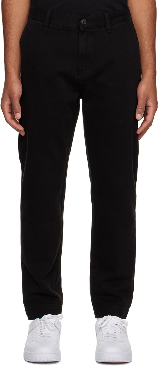 Black Belted Tapered Trousers - Matalan