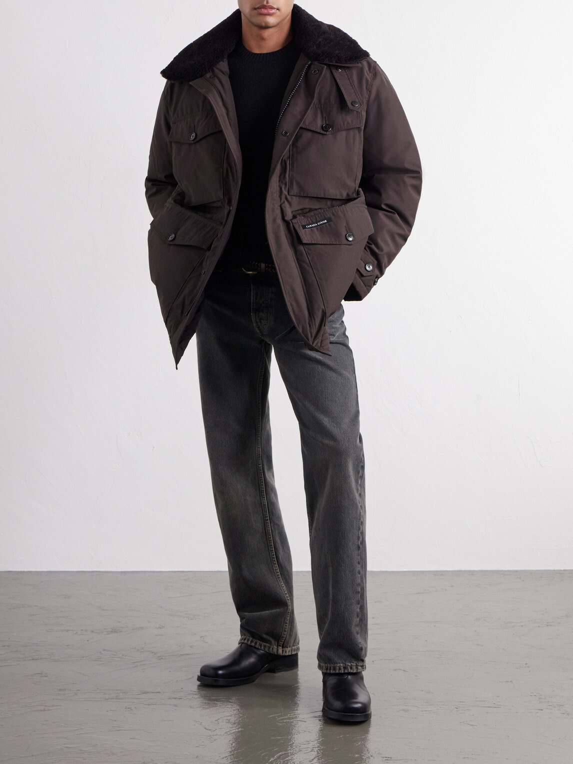 Canada Goose - Scout Shearling-Trimmed Shell Down Jacket - Brown