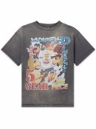 SAINT Mxxxxxx - One Piece Distressed Printed Cotton-Jersey T-Shirt - Black