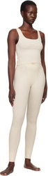SKIMS Beige Cotton Rib Leggings