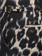 TOM FORD - Leo Hopsack Printed Flared Pants