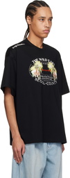 WOOYOUNGMI Black Palm Tree Graphic T-shirt