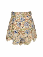 ZIMMERMANN - Junie Embroidered Linen Shorts