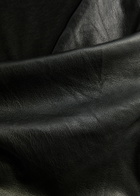 Nanushka Noleny Fine-knit and Faux Leather Mini Dress Black
