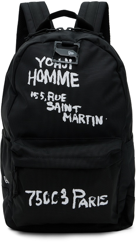 Photo: Yohji Yamamoto Black Printed Backpack