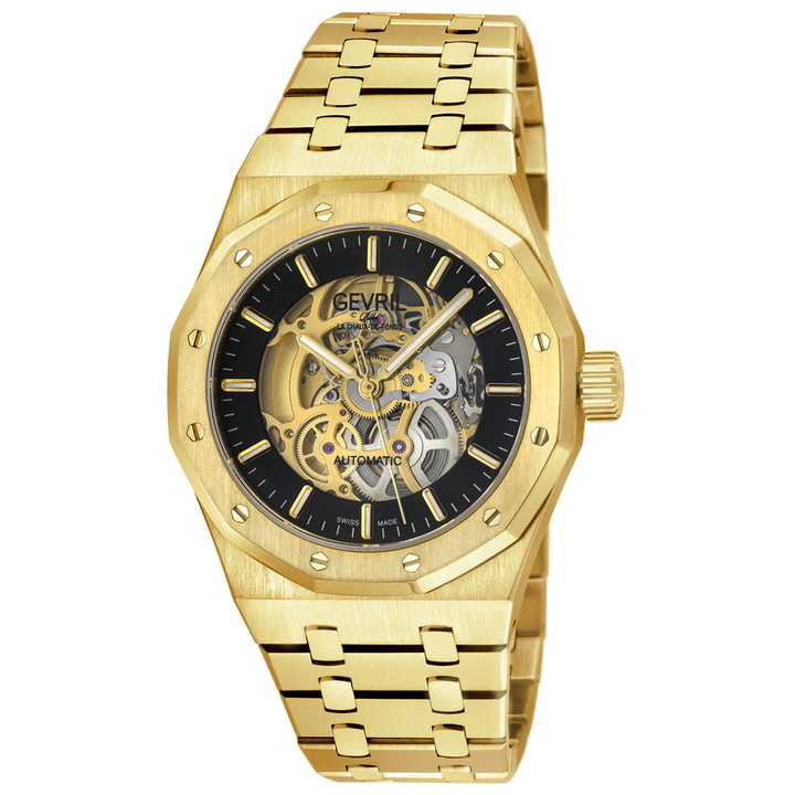 Photo: Gevril Gotham Automatic Black Dial Mens Watch 49420B