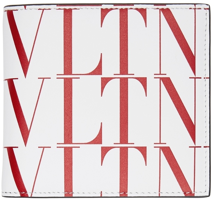Photo: Valentino Garavani White & Red VLTN Times Wallet