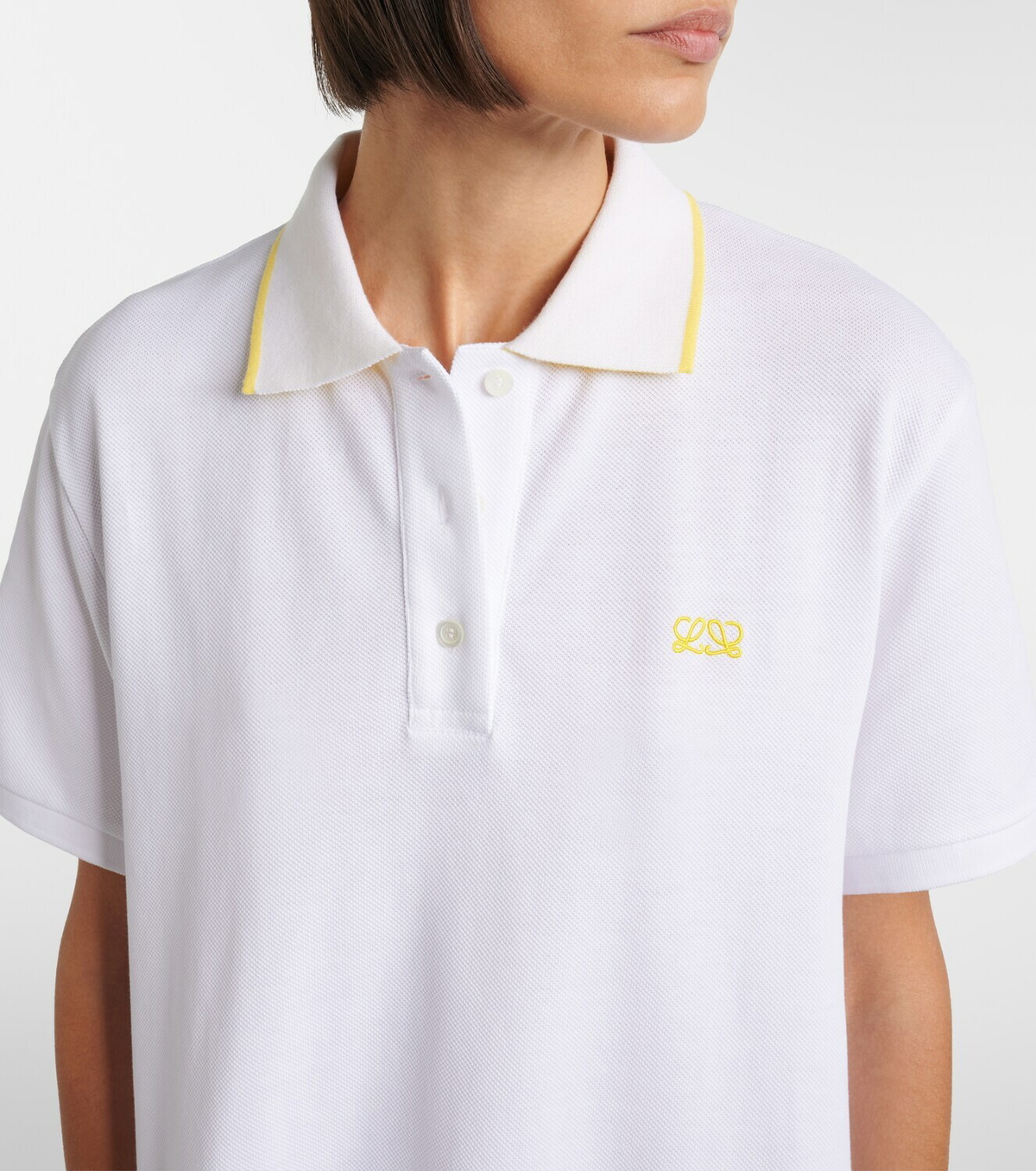Loewe Double L cotton piqué polo dress
