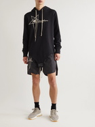 Rick Owens - Champion Logo-Embroidered Organic Cotton-Jersey Hoodie - Black